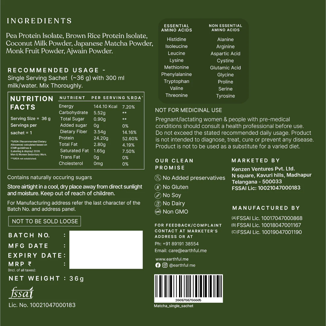 Honest Plant Protein - Japanese Matcha - Image 18
