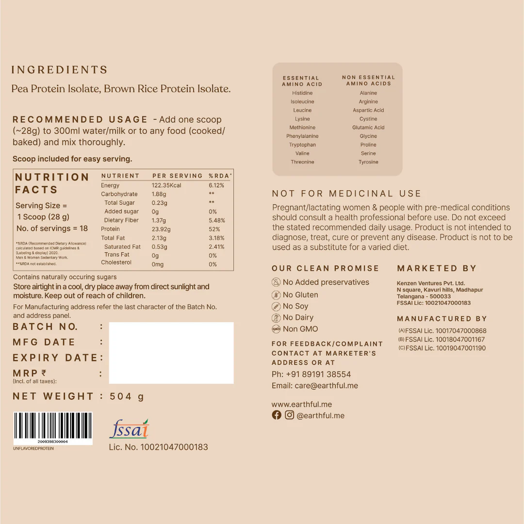 Honest Plant Protein - Unflavoured - Image 10